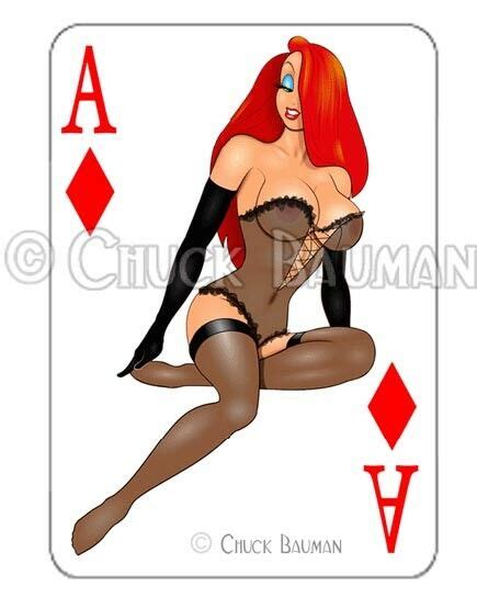 Jessica Rabbit Lingerie Playing Card Decal Sexy Pin Up