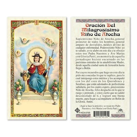 nino de atocha prayer card spanish st pauls catholic books gifts