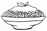 Spaghetti Coloring Pages Delicious Suace Food Dozens Children Top sketch template