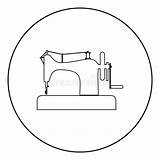 Vintura Cucitura Cucire Meccanismo Misura Contorno Apparecchiatura Icona sketch template