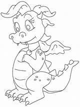 Coloring Dragon Pages Girl Baby Kids Dinosaur Little Colouring Book Color Og Fantasy Printable Tegninger Getcolorings Drager Animal Cartoon Painting sketch template
