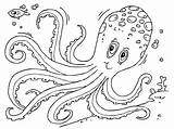 Octopus Coloriage Marins Coloringpages sketch template