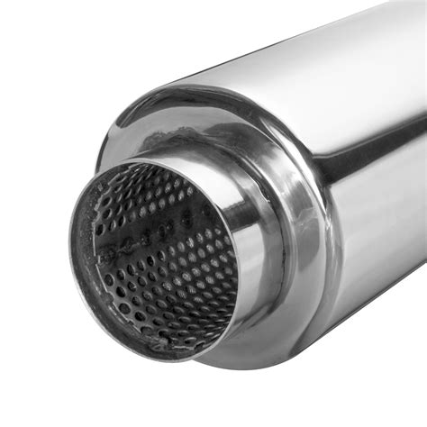 universal exhaust muffler resonator  stainless steel   inelt   outlet alexnldcom
