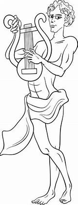 Colorare Coloring Apollon Apolo Zeus Dio Griego Grec Divinita Greche Dieu Depositphotos Izakowski Vectorielle Mirulla sketch template