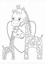 Giraffes Mommy Tulamama sketch template