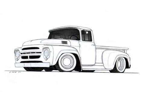 truck side view drawing  paintingvalleycom explore collection