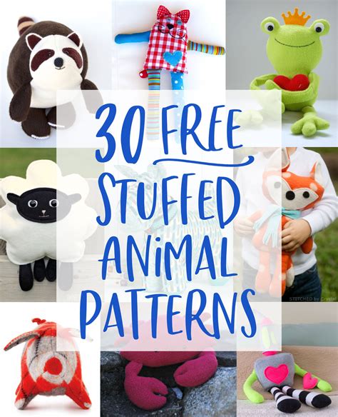 printable easy stuffed animal patterns