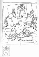 Serpent Moses Aaron Pharaoh Diary Illustration Into Va Parshat Darius Colour Bible Eira sketch template