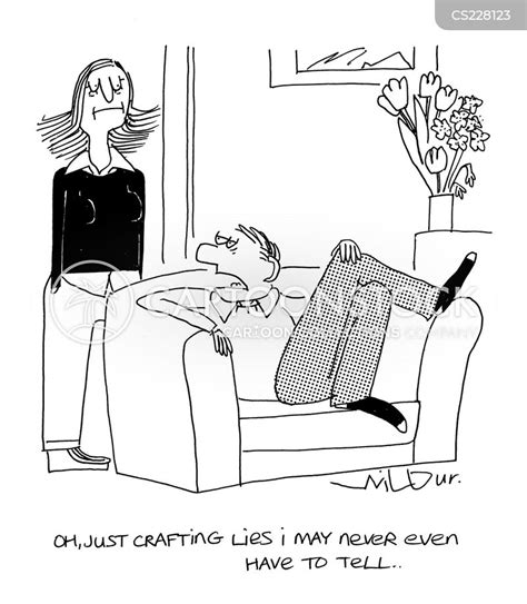 lying husband cartoons and comics funny pictures from