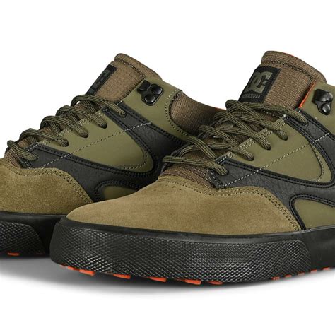 dc kalis vulc mid wnt skate shoes army green supereight
