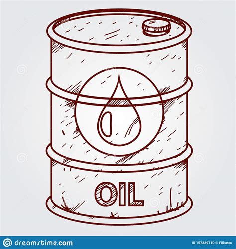 barrel  fuel outline drawing royalty  illustration cartoondealercom
