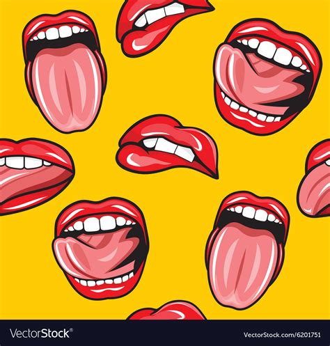 lips pop art seamless pattern royalty free vector image