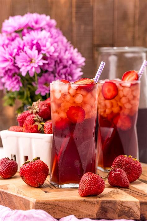 iced strawberry tea recipe sugar  soul
