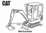 Excavator Caterpillar Bagger Malvorlage Printables Malvorlagen sketch template