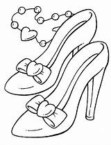 Coloring Pages Barbie Shoes Pink Popular High sketch template
