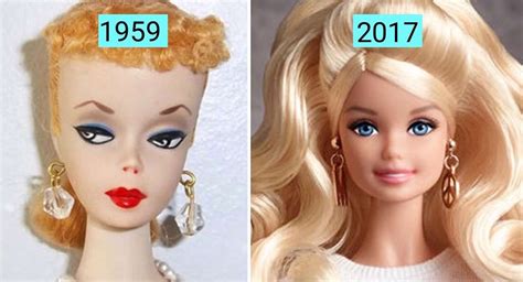 la sorprendente evolucion de barbie en el tiempo las primeras eran muy distintas  la actual