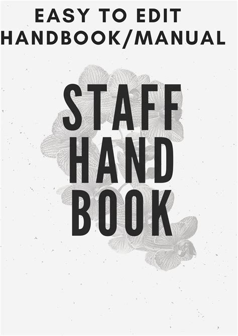 easy  edit employee handbook manual staff handbook small business employment handbook