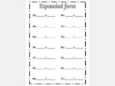 expanded form teaching resources