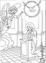 Annunciation Visitation Catholic Mother Familyfeastandferia sketch template