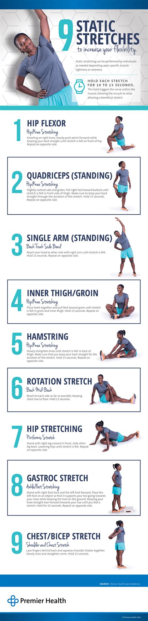 static stretches  increase  flexibility premier health
