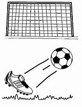Goal Soccer Ball Coloring Clipart Cartoon Kicked Being Pages Game Kicking Colouring Make Clip Library Kids Trending Days Last Clipground sketch template