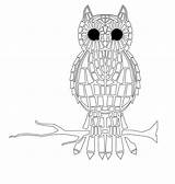 Coloring Mosaic Pages Printable Kids Patterns Animal Colouring Adults Book Print Owl Roman Clipart Online Mosaics Color Adult Bird Mosiac sketch template