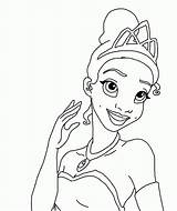 Tiana Coloring Princess Pages Disney Cartoon Printable Getdrawings Getcolorings Color Popular Coloringhome Print sketch template