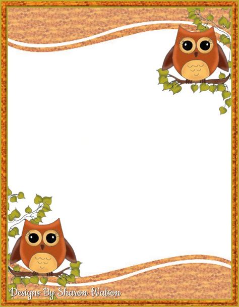 pin  dianna dupont  stationary writing paper owl theme stationery