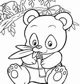 Panda Coloring Bear Pages Cute Getdrawings Getcolorings Printable Color sketch template