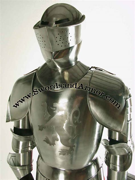 medieval knight  shining armor display