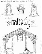 Nativity Scene Drawing Simple Coloring Pages Paintingvalley Drawings Printable Scen sketch template