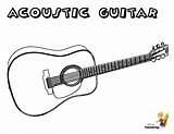 Guitar Coloring Acoustic Book Pages Kids Printables Printable Musical Instrument Guitars Yescoloring Amazing Print sketch template