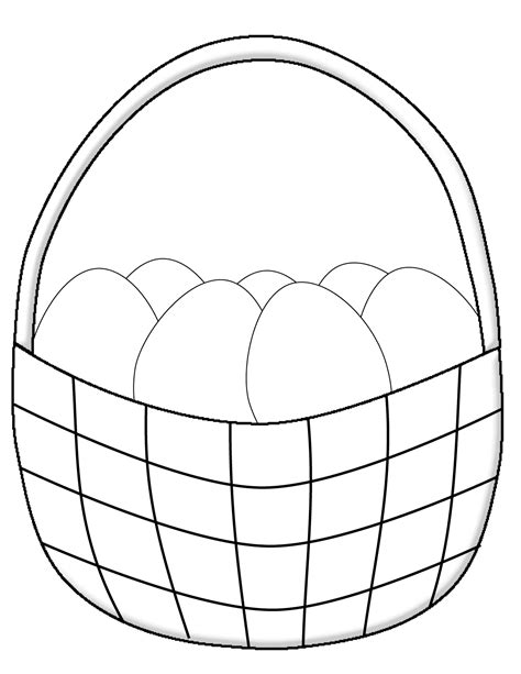 easter basket coloring pages printable