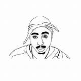 Tupac 2pac Rapper Colorir Dessin Imprimir Tudodesenhos sketch template