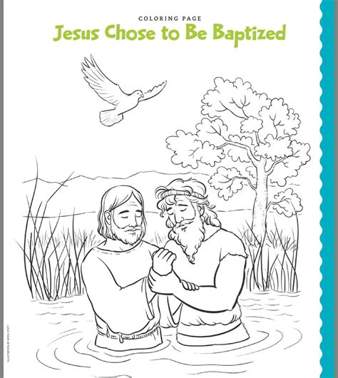coloring page  jesus  baptized  file svg png dxf eps