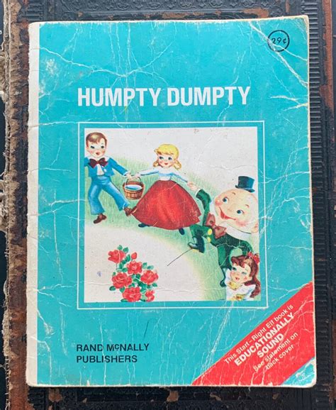 humpty dumpty paperback book  nursery rhymes etsy