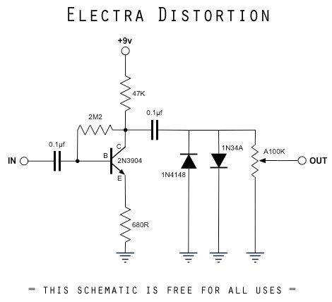 diy electra distortion schematic   original layouts guitar