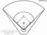 Baseball Template Diamond Coloring Pages Sketch sketch template