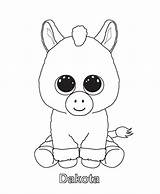 Coloring Pages Beanie Ty Boo Visit Baby Unicorn sketch template