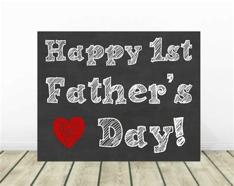 happy st fathers day chalkboard sign fathers day gift etsy