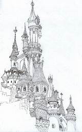 Castle Disneyland Adult Zeichnen Meli Detailed Indulgy Castillo Flor Madame Konzeptkunst sketch template