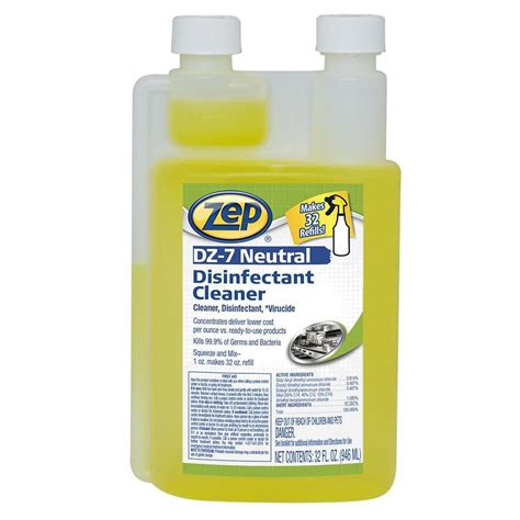 zep disinfectant  fl oz unscented  purpose cleaner  lowescom