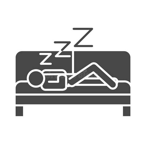 Insomnia Male Sleeping In The Sofa Silhouette Icon Style Stock Vector