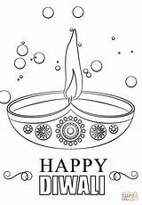 Diwali Coloring Diya Happy Candle Pages Drawing Craft Colouring Printable Festival Light Indian India Kids Sheet Sketches Lamps Template Card sketch template