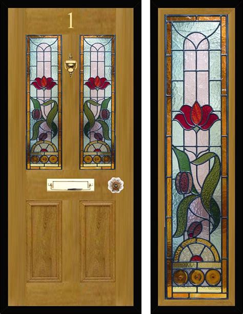 Custom Made Victorian Style Stained Glass Door Panels Etsy Uk