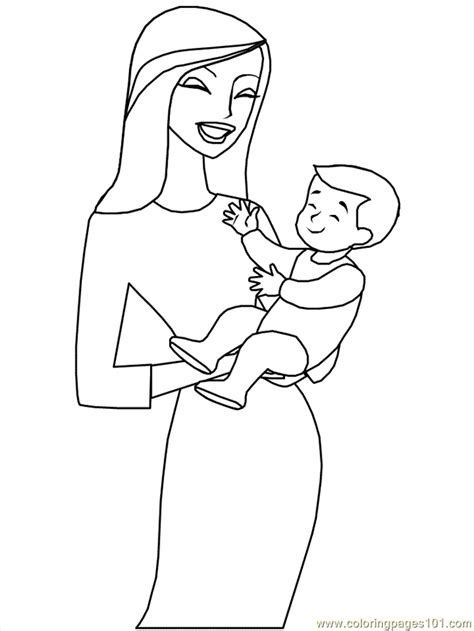 mother coloring page getcoloringpagescom