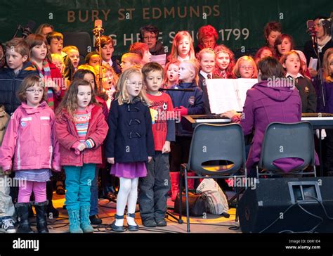 children singing   primary school choir  stage   christmas