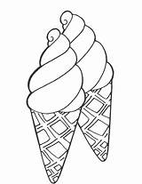 Mewarnai Krim Cones Paud Schokolade Icecream Hitam Getdrawings Sorvete Tableta Helado Sundae Papan sketch template