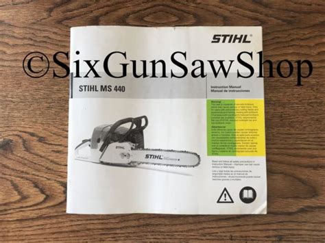 Stihl Ms 440 Instruction Manual For Sale Online Ebay
