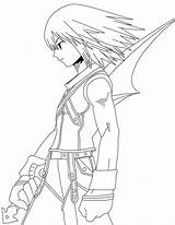 Coloring Pages Riku Line Roxas Hearts Kingdom Phoenix Deviantart Frozen Getcolorings Fine sketch template